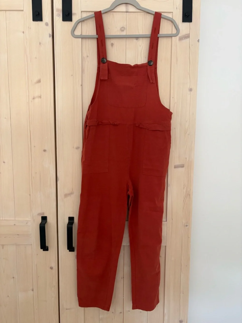 Rust Red Cotton Overalls - Picture 1 of 7